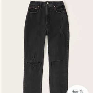Abercrombie Ultra Straight High Rise Black Jean